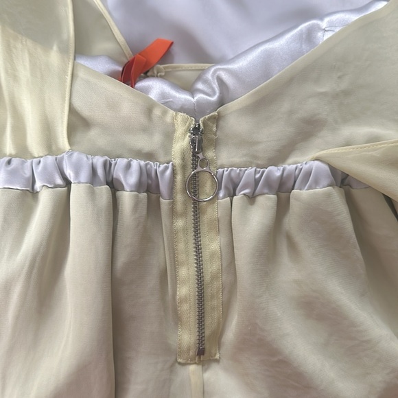 BCBGeneration Shirred Lemongrass Halter Plunge Neckline Mini Dress, size 6 - Picture 6 of 7